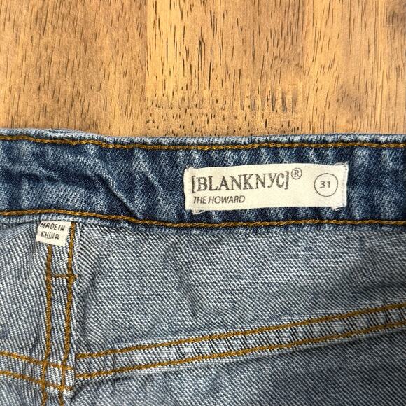 Blank NYC Howard Mid-Rise Loose Fit Distressed Denim Jean Blue Women's Size 31 - Picture 6 of 9